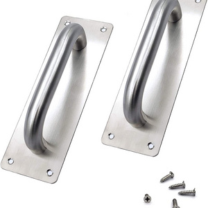 Pull Handle Push Pull Plate Stainless Steel Door Handle Pull Plate Commercial Furniture Hardware Handle