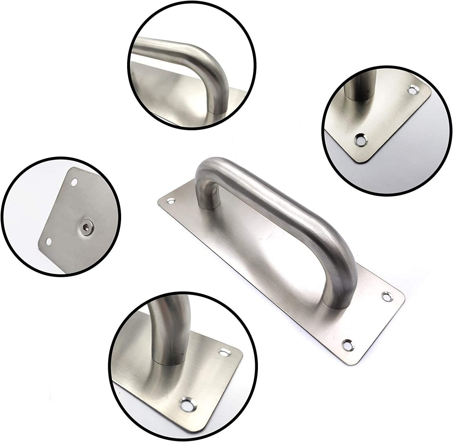 Pull Handle Push Pull Plate Stainless Steel Door Handle Pull Plate Commercial Furniture Hardware Handle