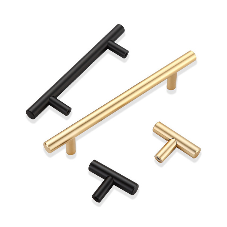 Furniture Hardware Wholesale Kitchen Cabinet Handles Cupboard Pulls Brushed Brass Cabinet Handle