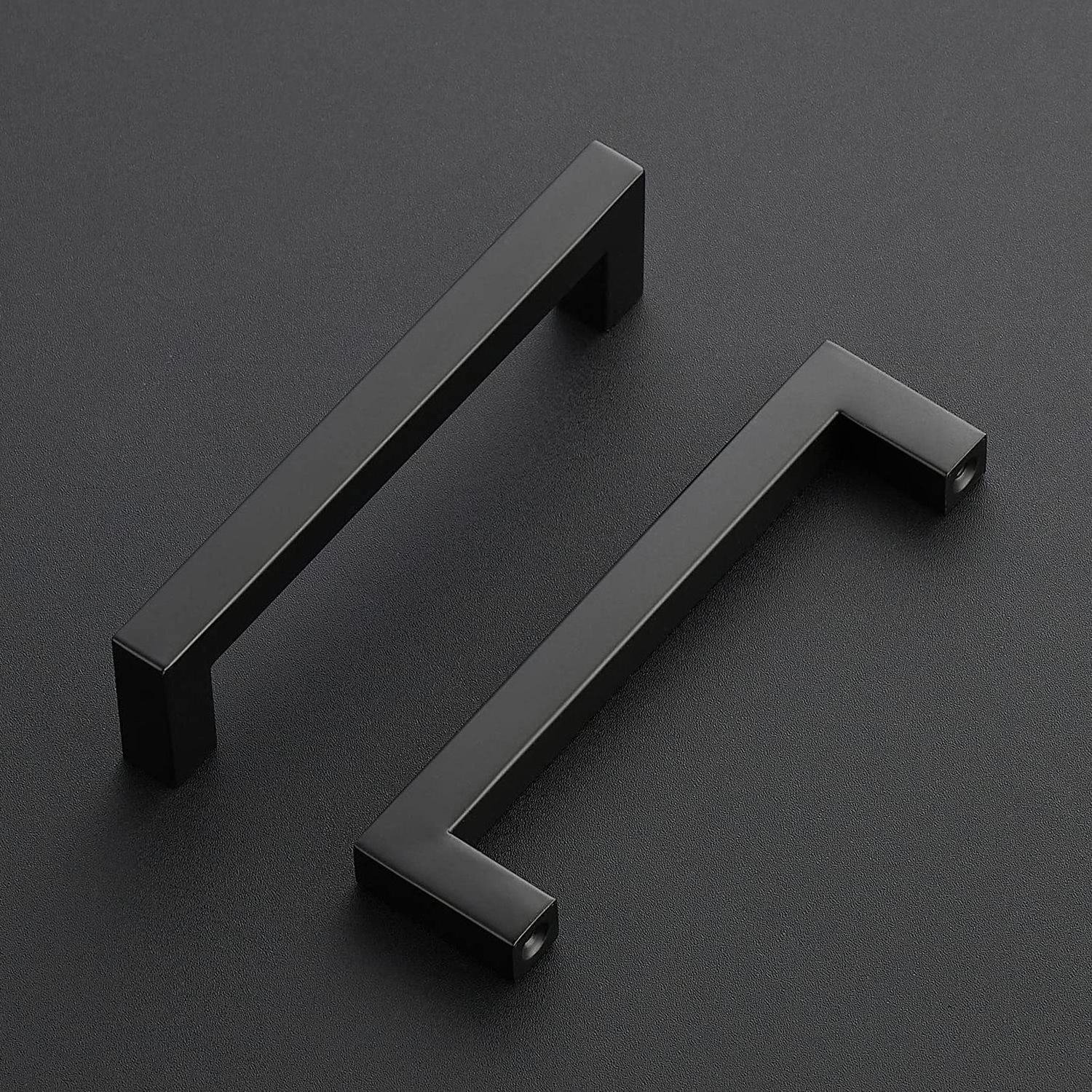 Popular Square Hollow Cabinet Hardware Kitchen Door Cabinet Pulls Stainless Steel Furniture Handles Cabinets Luxury