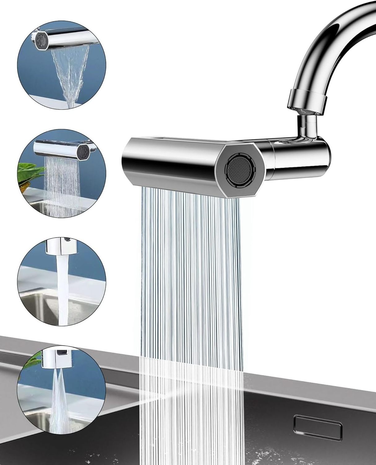 2024 new Waterfall Faucet Extender 4 in 1  Sink Faucet Accessories