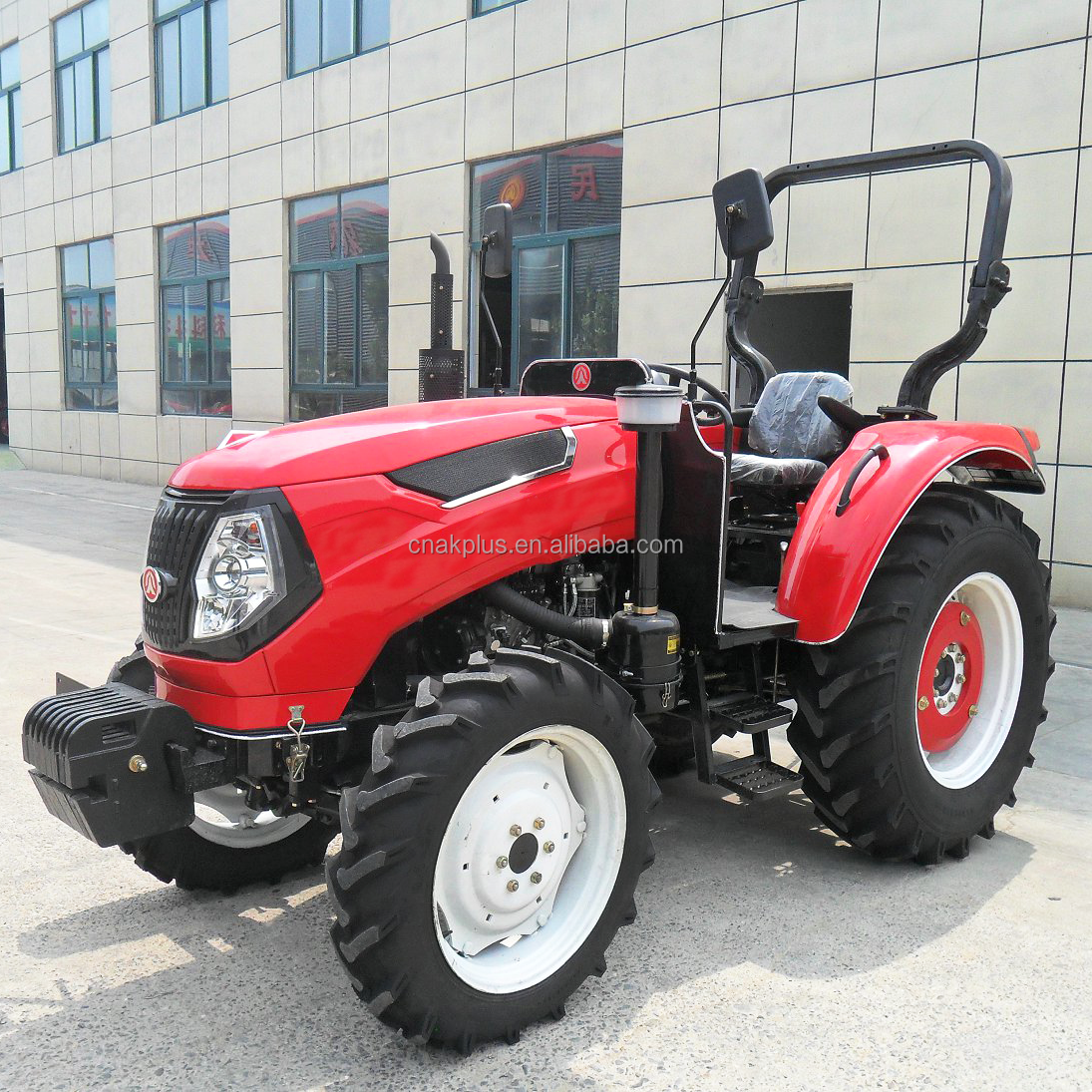 50HP agricultural use wheel type four wheel drive tractor with three point linkage and pto