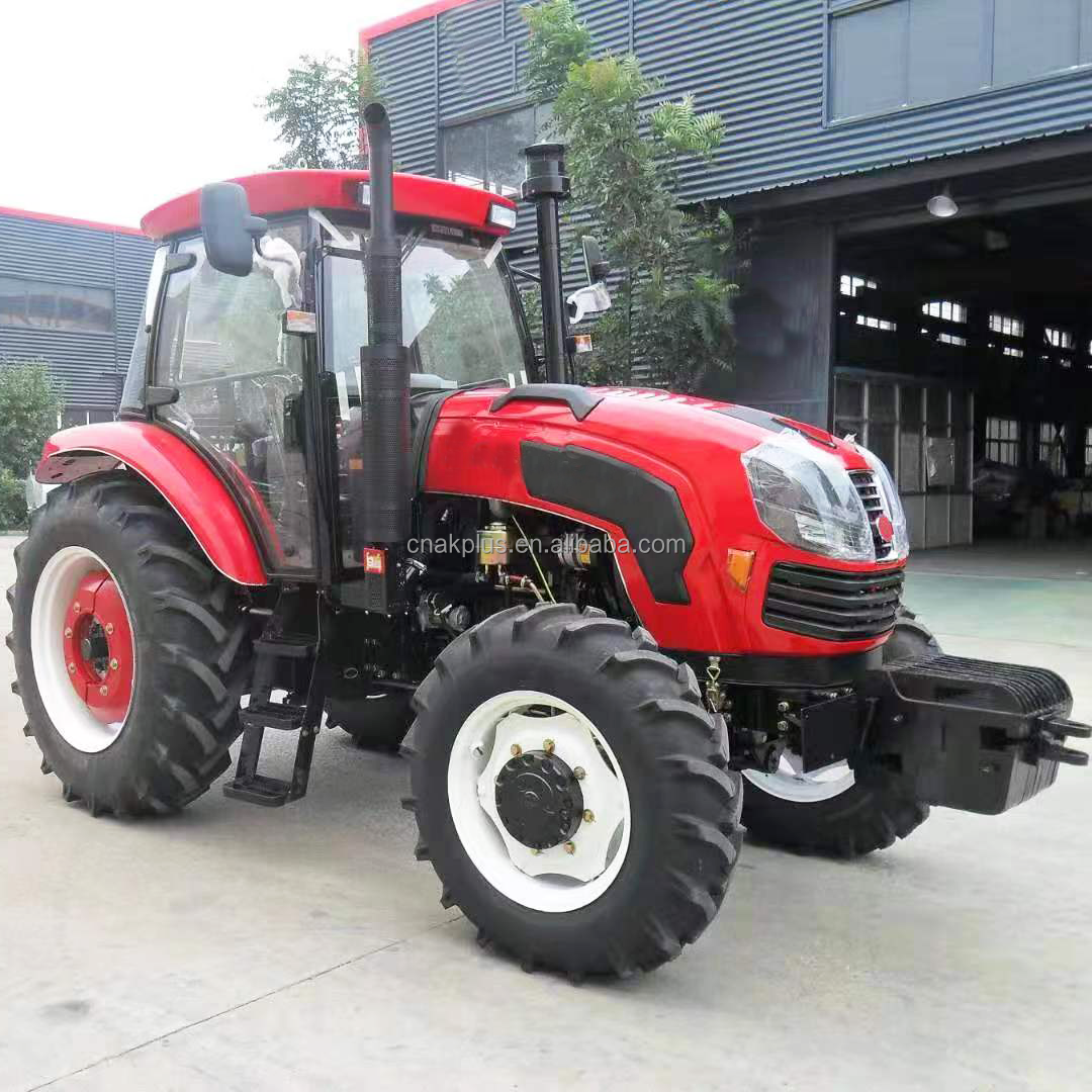 50HP agricultural use wheel type four wheel drive tractor with three point linkage and pto