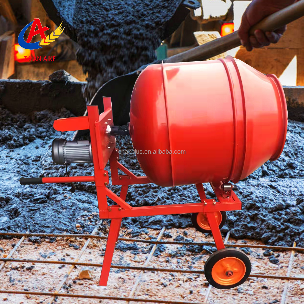 Electric portable cement concrete mixer machine concrete feed mixer