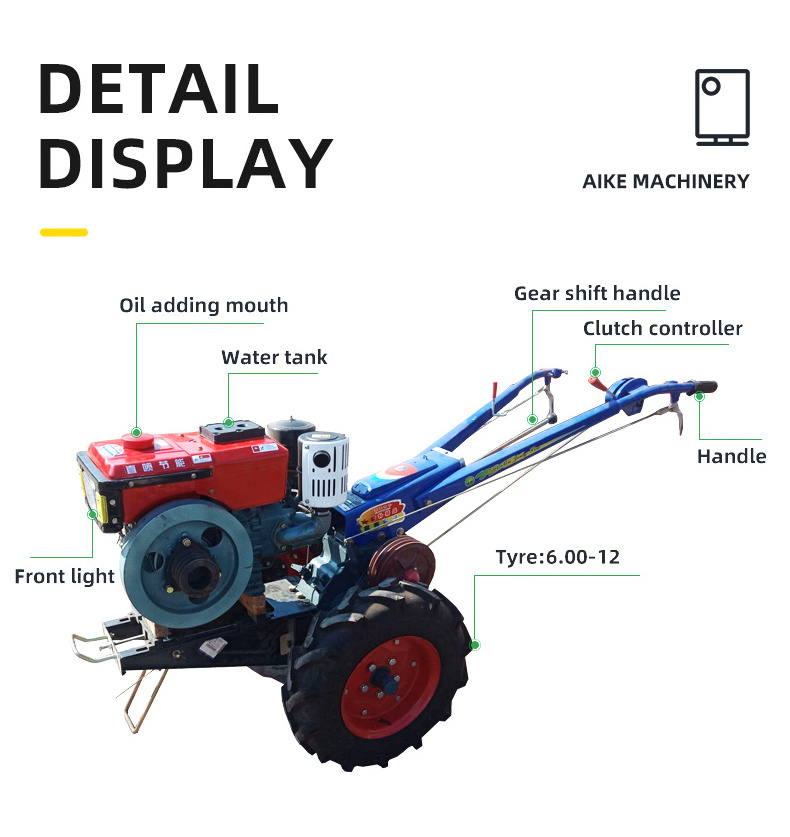 High Quality walking tractor cultivator farm cultivators gasoline tiller hand tractor with cultivator