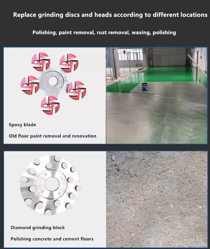 Large area concrete floor grinder with vacuum floor grinding