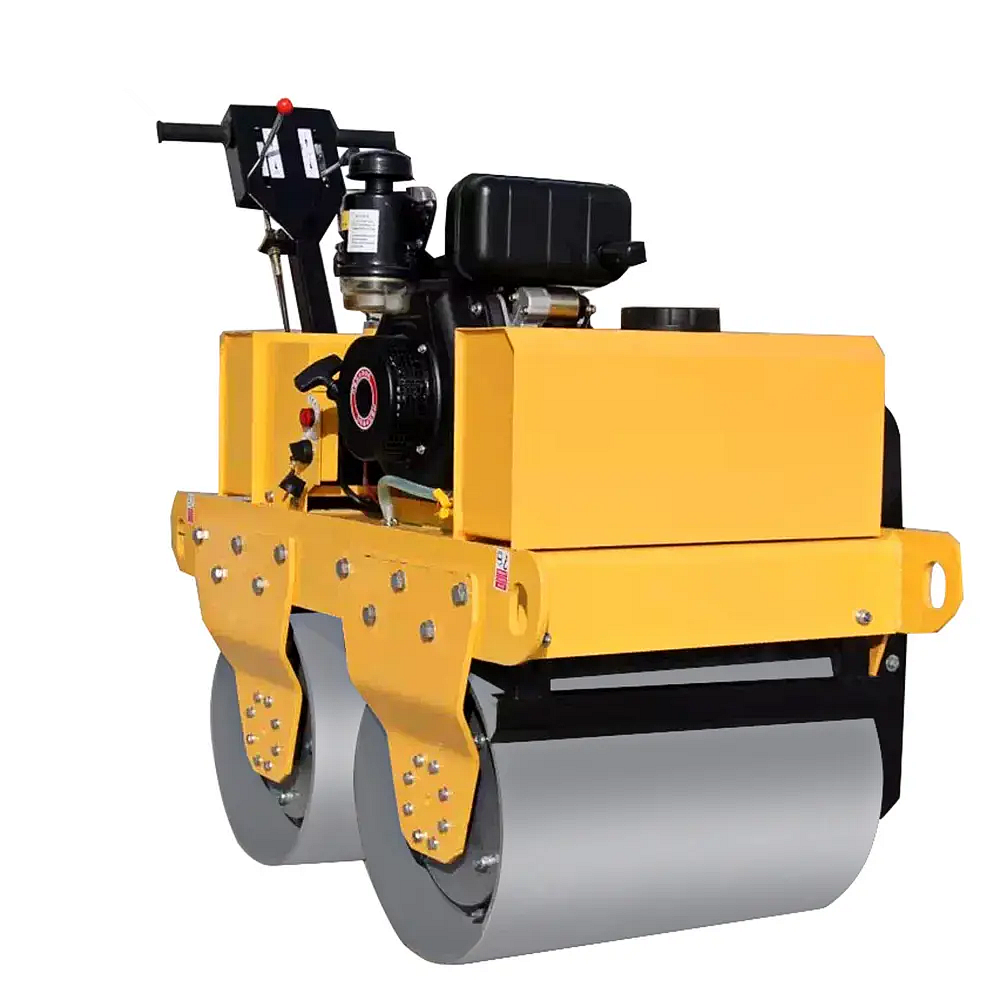 Hot sale pedestrian double drum roller baby Vibrating Road Roller