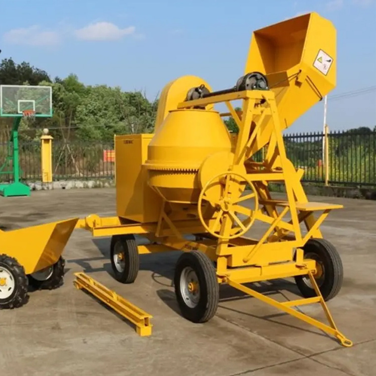 Mini Price 2 Bagger Hydraulic Pump Reversible Drum Pan Machine Self Propelled Diesel 600l Concrete Mixer For Premix