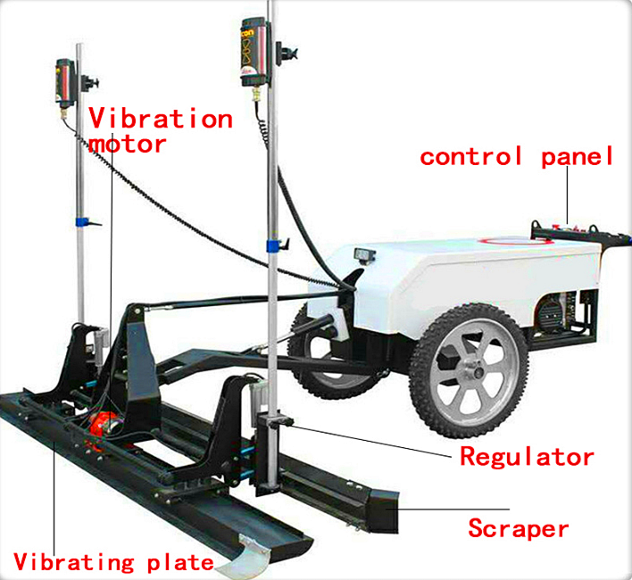 Walk Behind Vibratory Concrete Laser Screed Leveling Machine for Sale