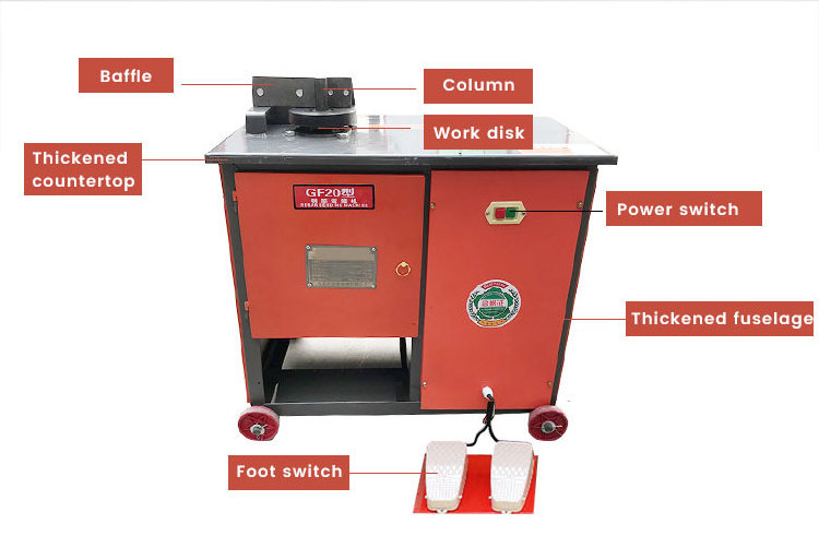 The new automatic steel bar hoop bender 380V electric rebar stirrups bending machine