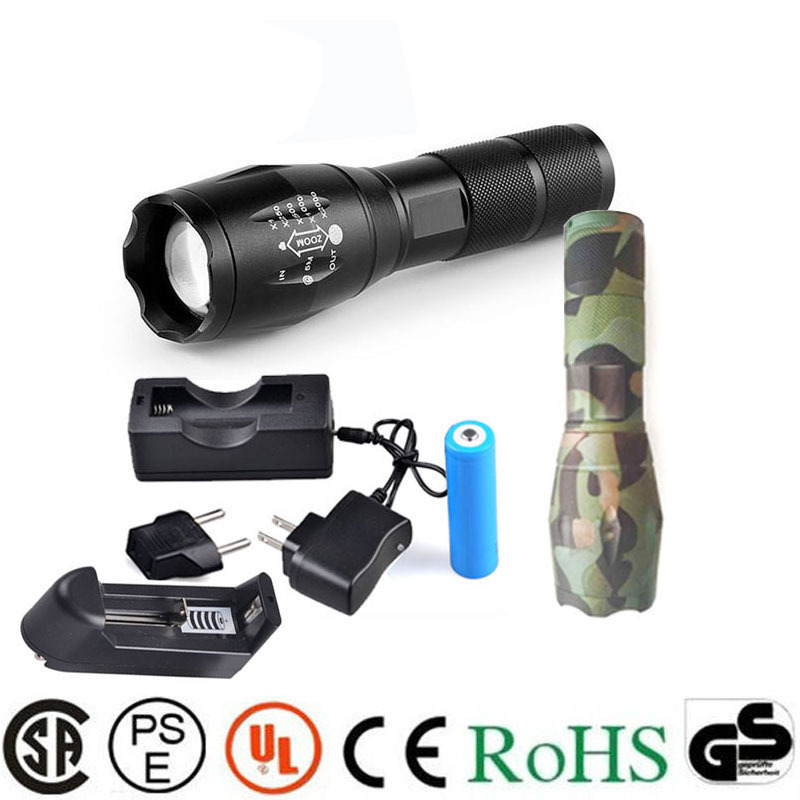 Wholesale 10W Rechargeable Thicker Rubber 1101 Type Light Flashlight Plus Tactical G700 Torch