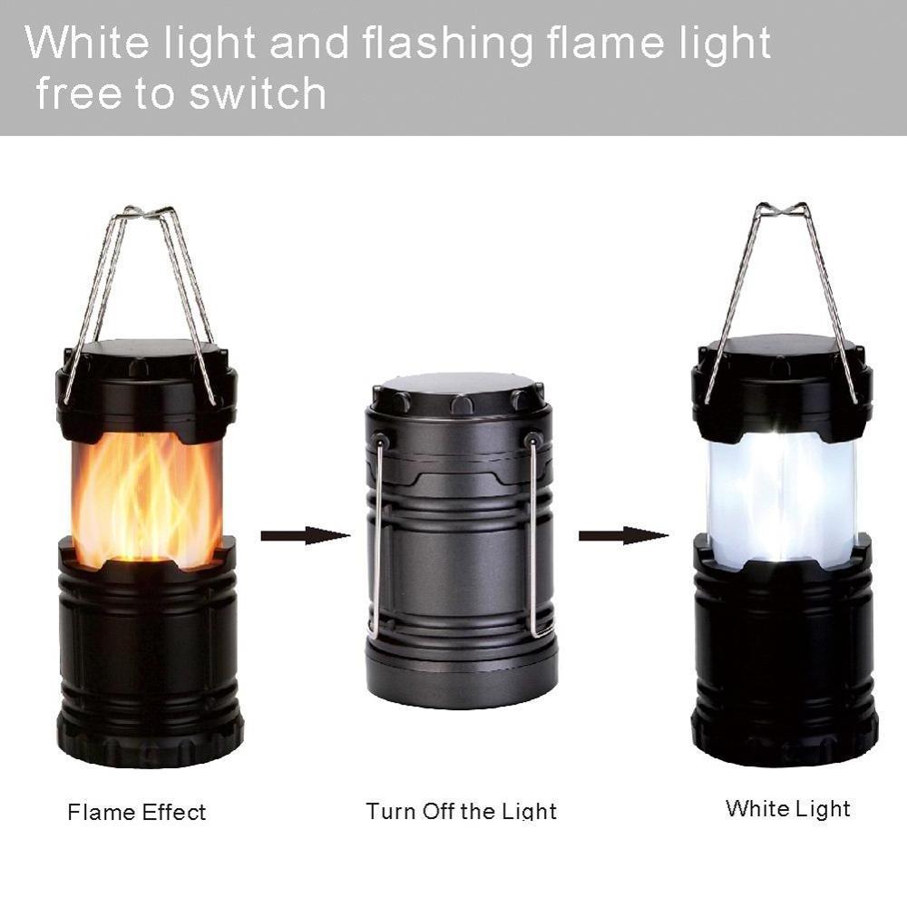 Flame LED Outdoor emergency light led camping lantern with AA Battery camping light lamp lantern mantles Pop Up Camping Lantern