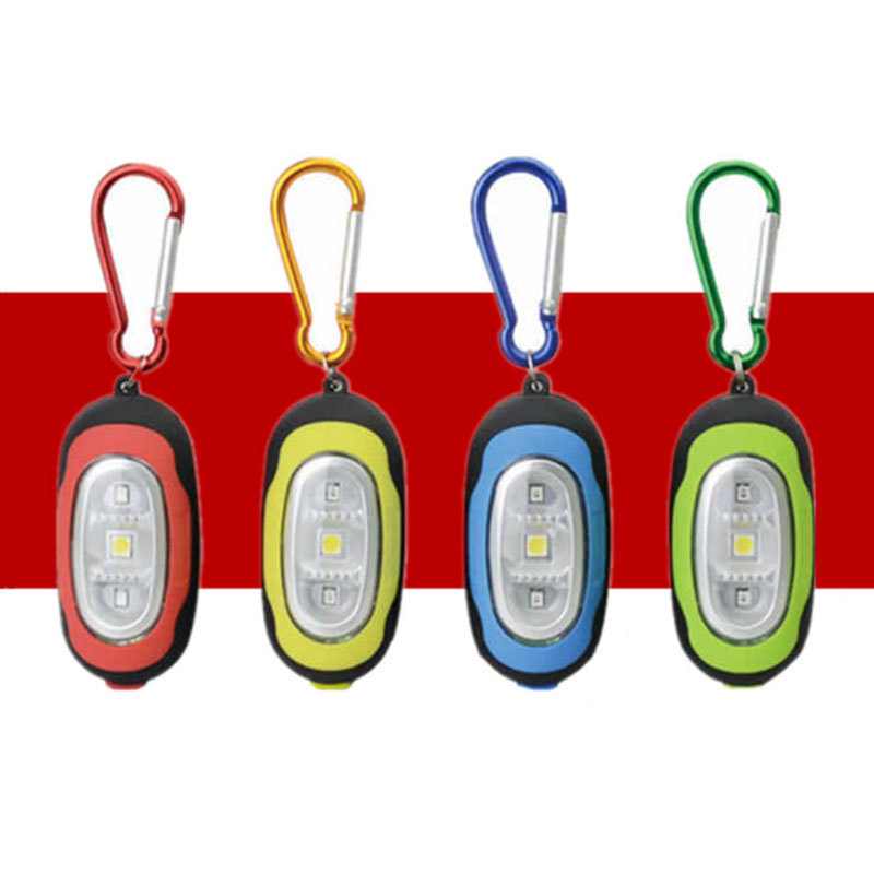 Promotional Gift Magnetic Keychain Carabiner COB LED Work Light Mini Camping Keyring Flashlight with Red Light