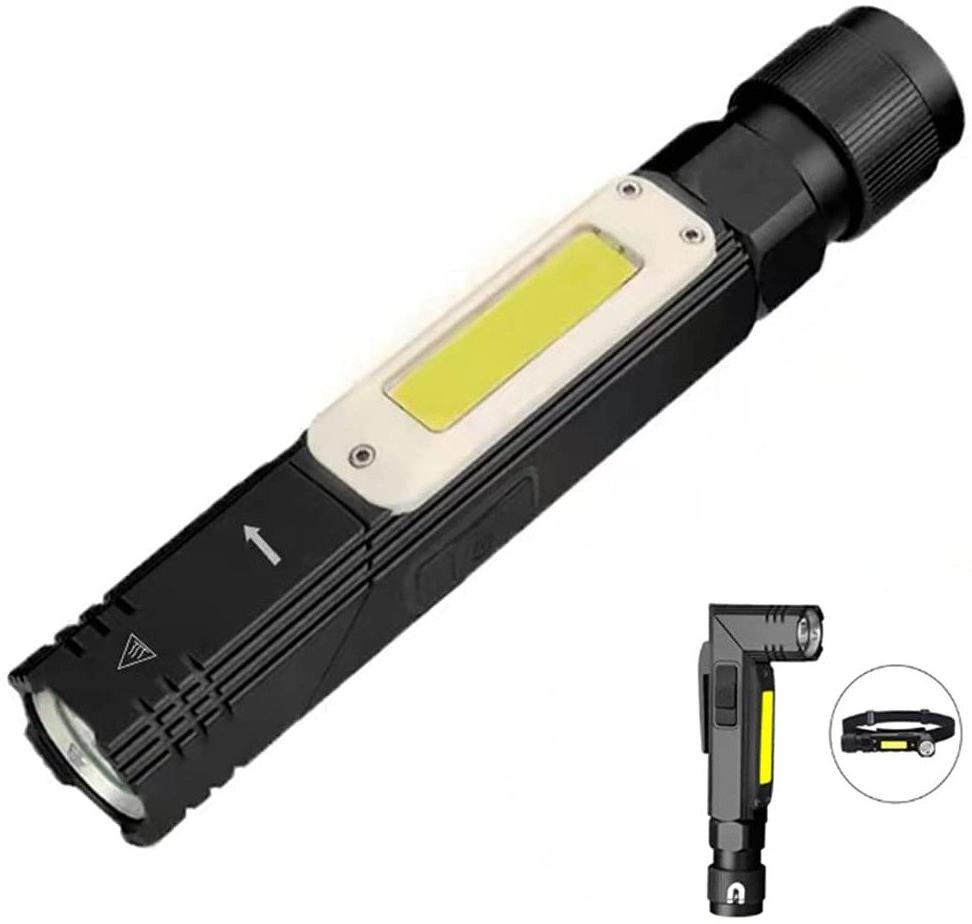 Professional USB Rechargeable 360 Degree Rotate Auto Repair XPE+COB Dual LED Work Light Handhold Spotlight With Power Bank