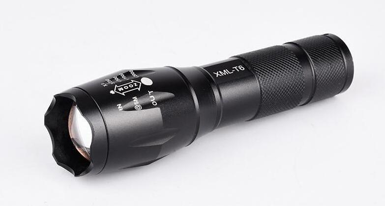 High beam led flashlight torch hunting flashlight powerful torch compact military grade zoom tactical  LED flashlight