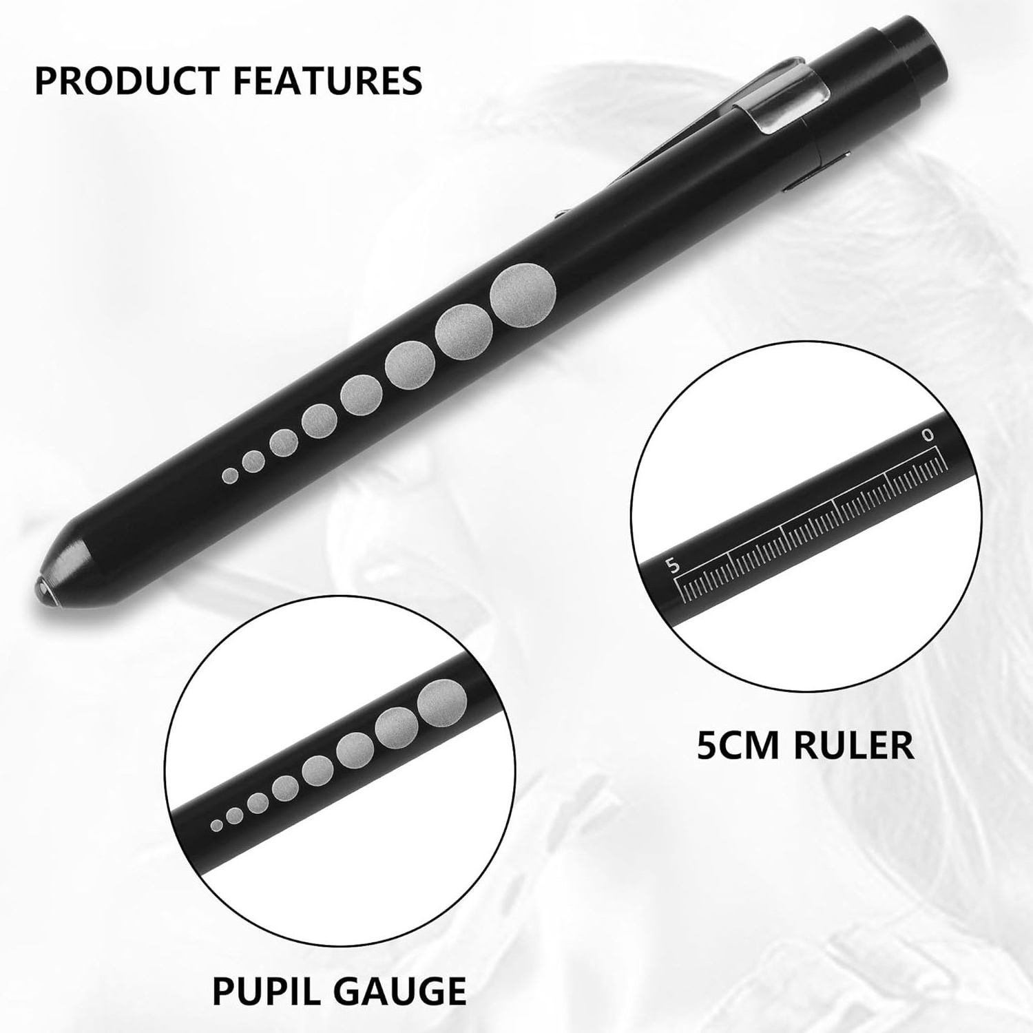 Aluminum Alloy Medical Mini Pen Flashlight Torch keychain,Portable Small LED Medical Light with Pocket Clip