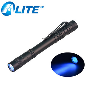 New Arrival pocket 395nm Jewelry Detector UV Flashlight Led Aluminum Alloy AAA Battery UV Pen Light