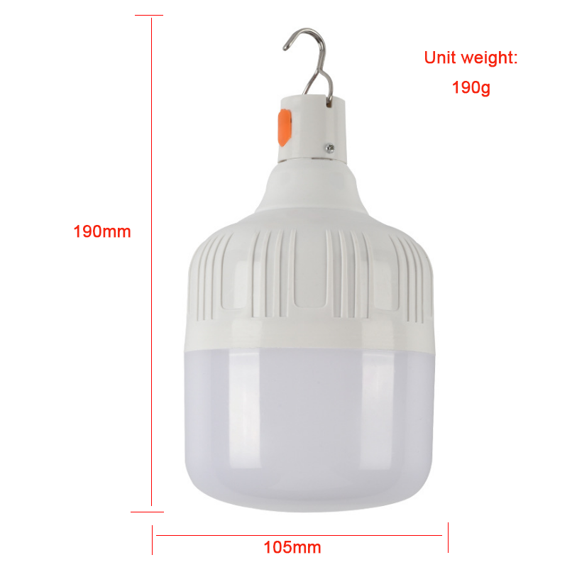 Newest Camping Lamp Led Light Bulb Rechargeable Led Lights Bulb 20W 40W Emergency Led Bulb Light