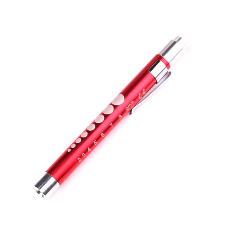 Factory Wholesales Battery Operated Pen Torch Examination Penlight Pupil Gauge Colorful Medical LED Pen Flashlight