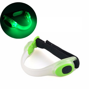 LED Light Up Armband Reflective Adjustable Wearable Silicone Running Gear Night Safety Wrist Band for Running Jogging Walking