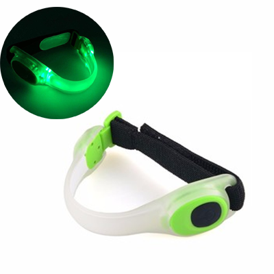 LED Light Up Armband Reflective Adjustable Wearable Silicone Running Gear Night Safety Wrist Band for Running Jogging Walking