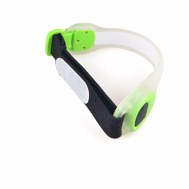 LED Light Up Armband Reflective Adjustable Wearable Silicone Running Gear Night Safety Wrist Band for Running Jogging Walking