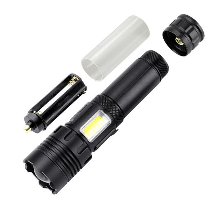 High Lumen 10000 Lumen USB Rechargeable Handheld XHP70 LED Tactical Flashlight Bright Emergency Flash Light With Side COB