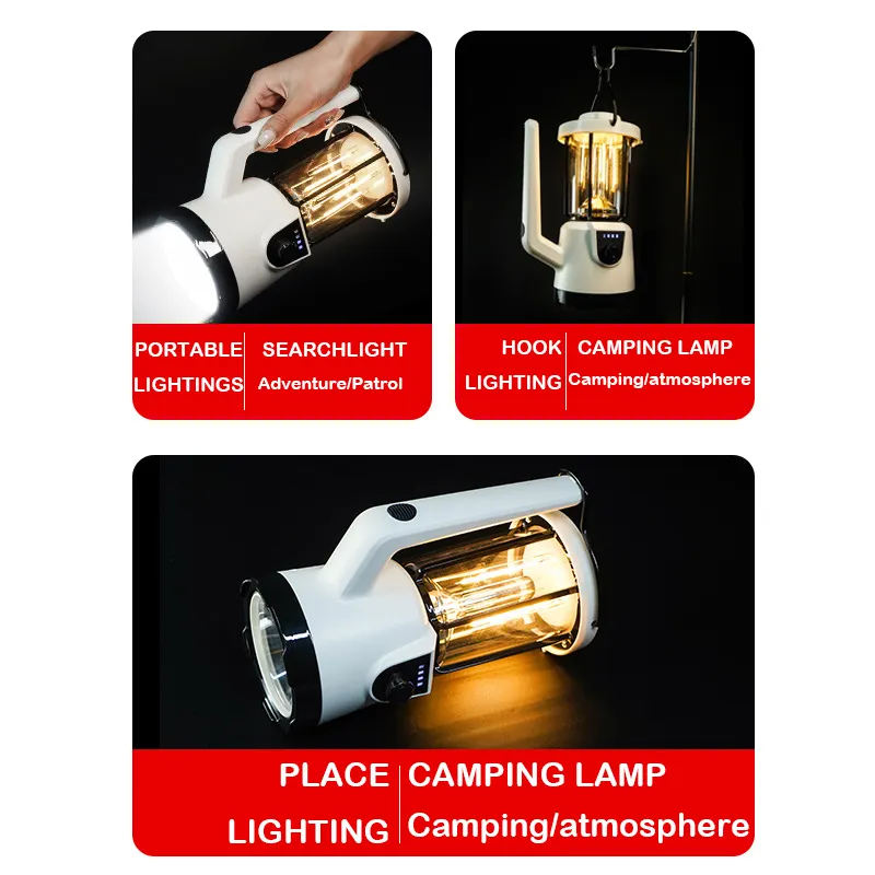 New High Quality 3500LM 1500m Long Range Emergency Lamp  Hand Searchlight Flashlight Led Lantern Camping Light