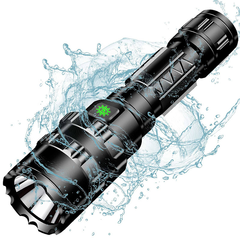 High Lum Professional LED Flashlight For Hunting Tactical Night Scout Light Set L2 Fish Light USB Rechargeable Waterproof Torch