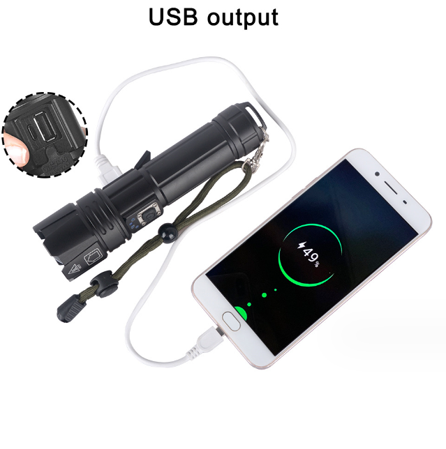 Super Bright IP67 Waterproof High Lumen USB Rechargeable 20000 Lumen Led Flashlights For Emergencies Camping