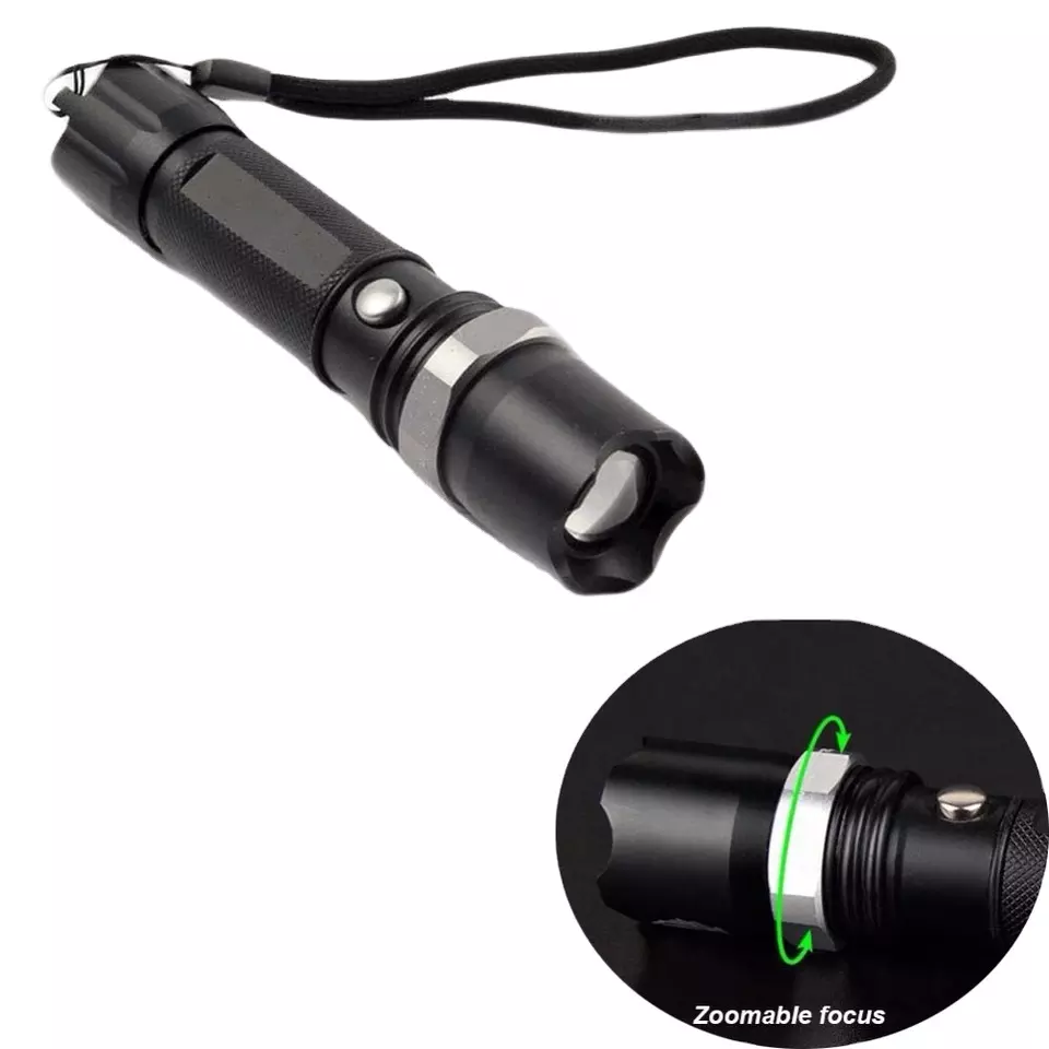 Factory Cheap Price Zoomable Powerful xpe led Security Rechargeable Linterna Torch High Lumen Rotary Zoom 1101 Flashlight