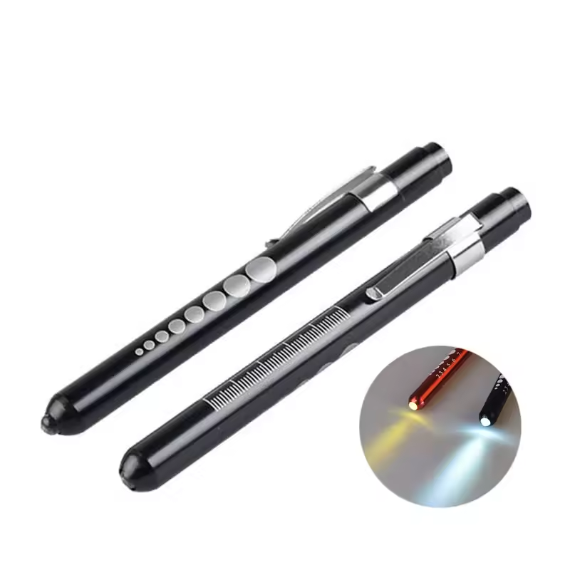 Aluminum Alloy Medical Mini Pen Flashlight Torch keychain,Portable Small LED Medical Light with Pocket Clip