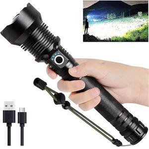 Rechargeable LED Super Bright Flashlight 20000 High Lumens, With 3 Modes & Waterproof, Tactical Torch For Camping Emergencies