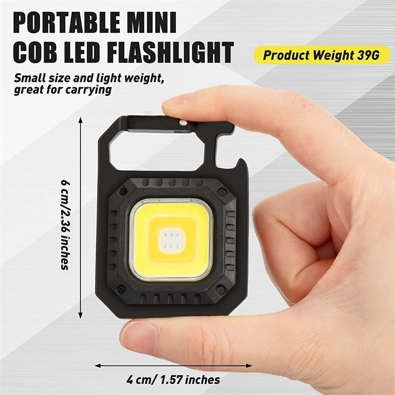 Mini Outdoor Light Weight USB Rechargeable Torch Portable LED Flashlight Multifunction Keychain Tripod Rotate Bracket