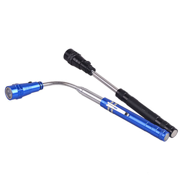 Telescopic Pickup Tool with LED Flashlight Adjustable Magnetic Head  Extensible Rod with 360 Deg