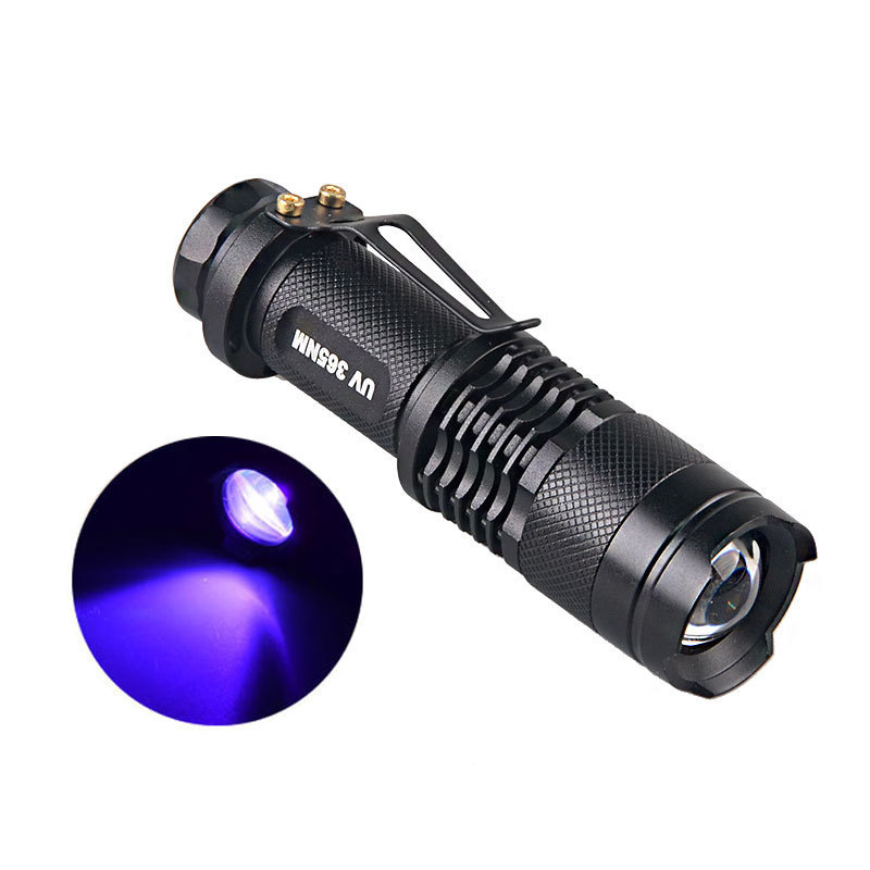 3w pocket small black light money detector uv led 365nm flashlight