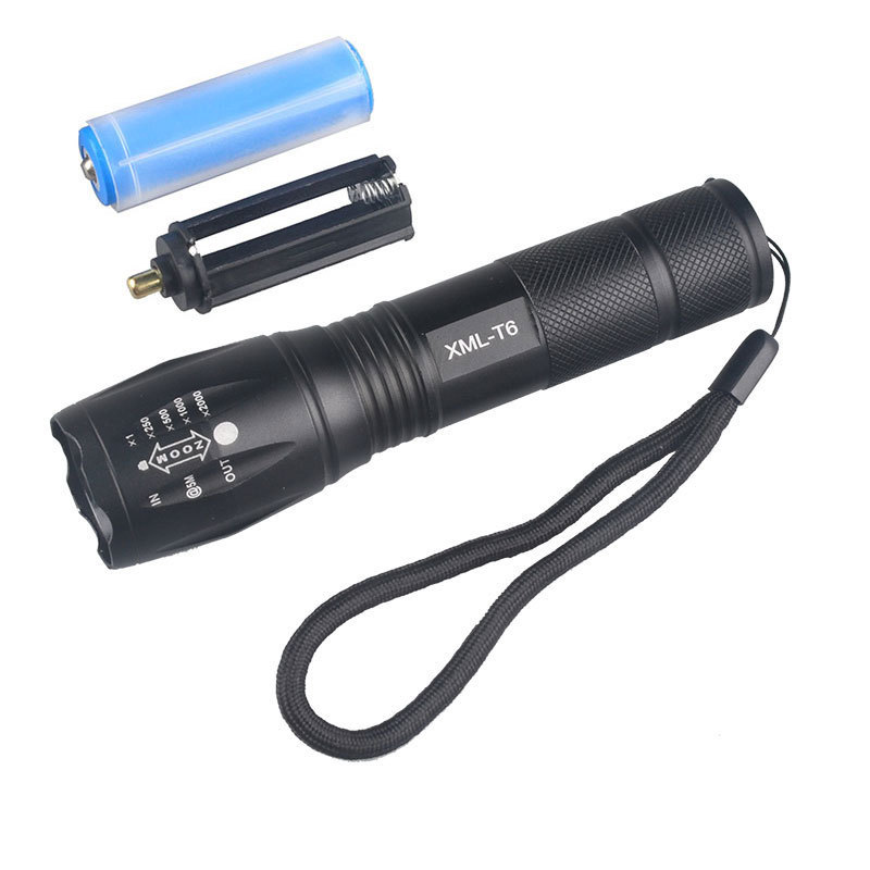 High beam led flashlight torch hunting flashlight powerful torch compact military grade zoom tactical  LED flashlight