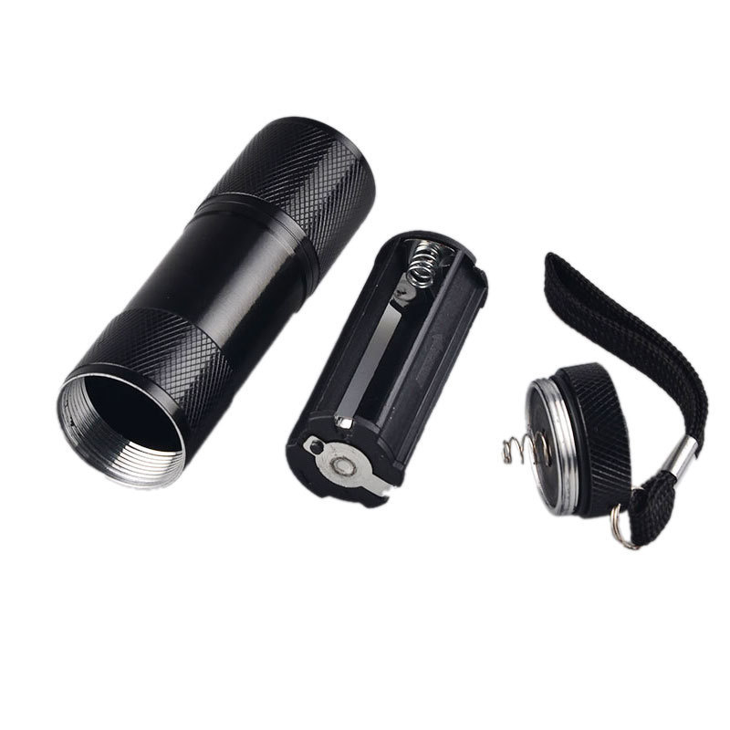 Wholesale Custom Logo Aluminum 3pcs AAA Battery Mini Vein Finder Red Beam 9 LED Flashlight Torch