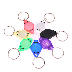 Custom color Ultra Bright LED Keychain Mini Flashlight 365nm Purple Light UV LED Key-Chain Torch For Kids