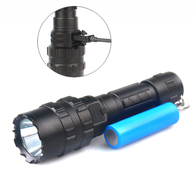 High Explosion-proof Grade USB Rechargeable Long Lighting Range 10W XM-L2 LED Firefighter Flashlight Torch