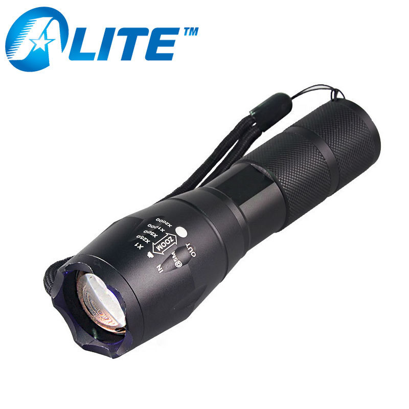 E17UV AAA or 18650 zoomable 3w uv led 365nm ultraviolet light flashlight