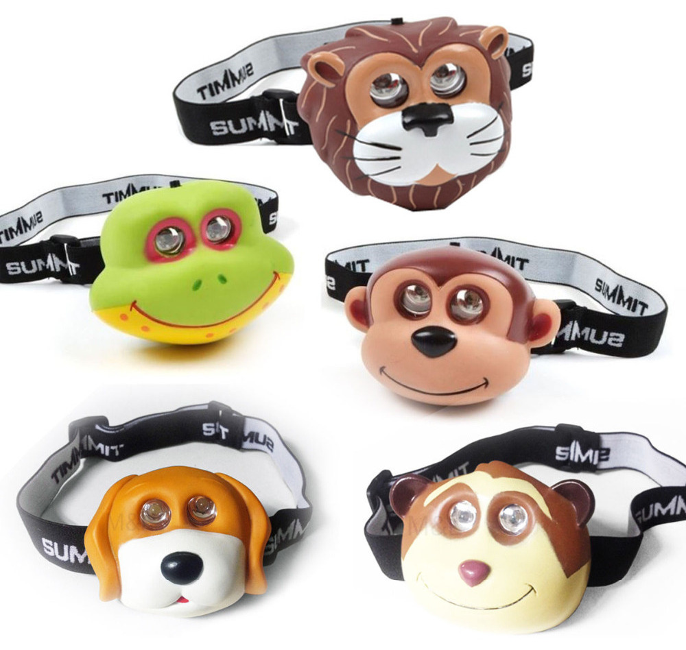 Kids Children Animal Shaped Rechargeable Ultra Bright Head Lamp Flashlights For Promotional