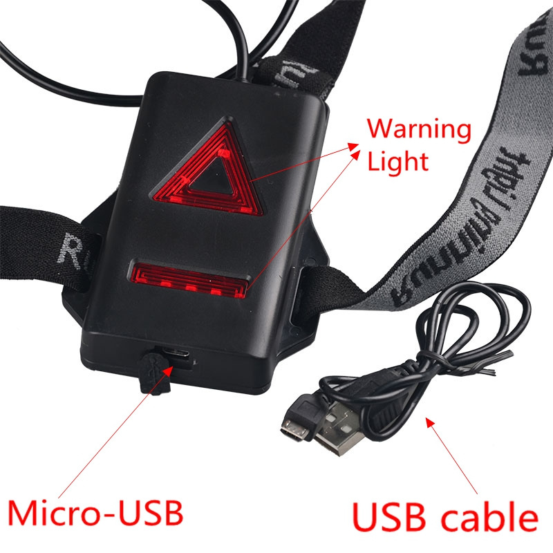 Outdoor USB Rechargeable Waterproof Night Chest Running Lights Adjustable Strap Runner Light For Night Jogging Dog Walking