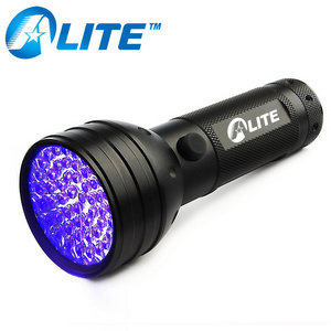 51 LED Blacklight UV Torch Light Aluminum Body Pet Urine Detector with 3W AA Battery Emergency Use Blacklight Flashlight