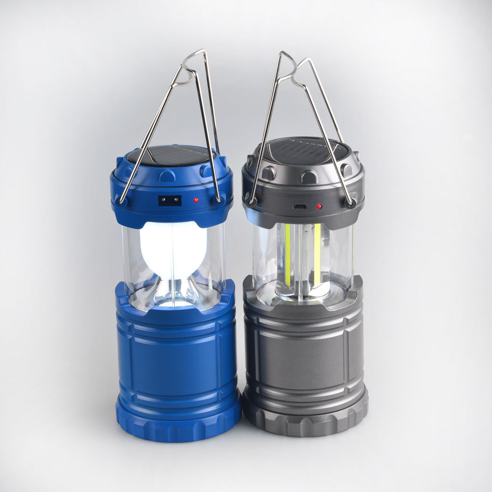 Solar Power Rechargeable 6LED Pop Up Camping Lantern