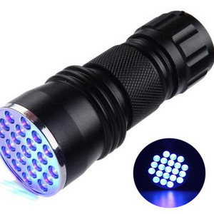 Aluminum Alloy 21 LED 395nm UV LED Flashlight  Emergency Outdoor Torch For Money Detector