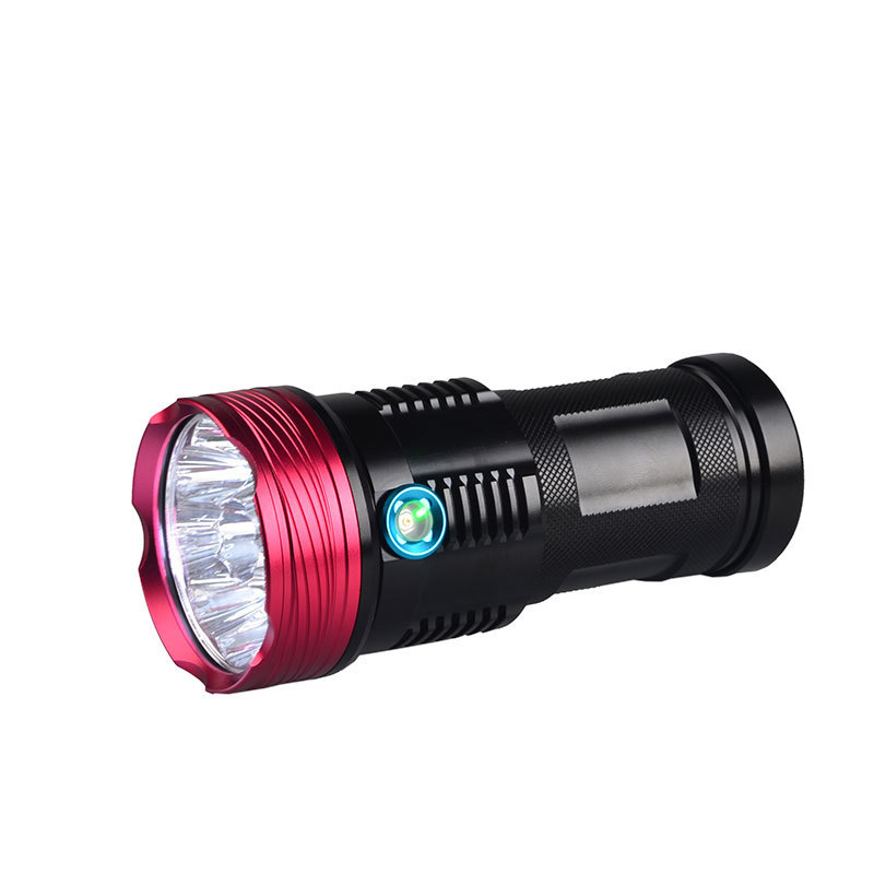 Portable Bright 10000 lumen flashlight 10x XM-L T6 3 Light Modes Handheld LED Torch Flashlight