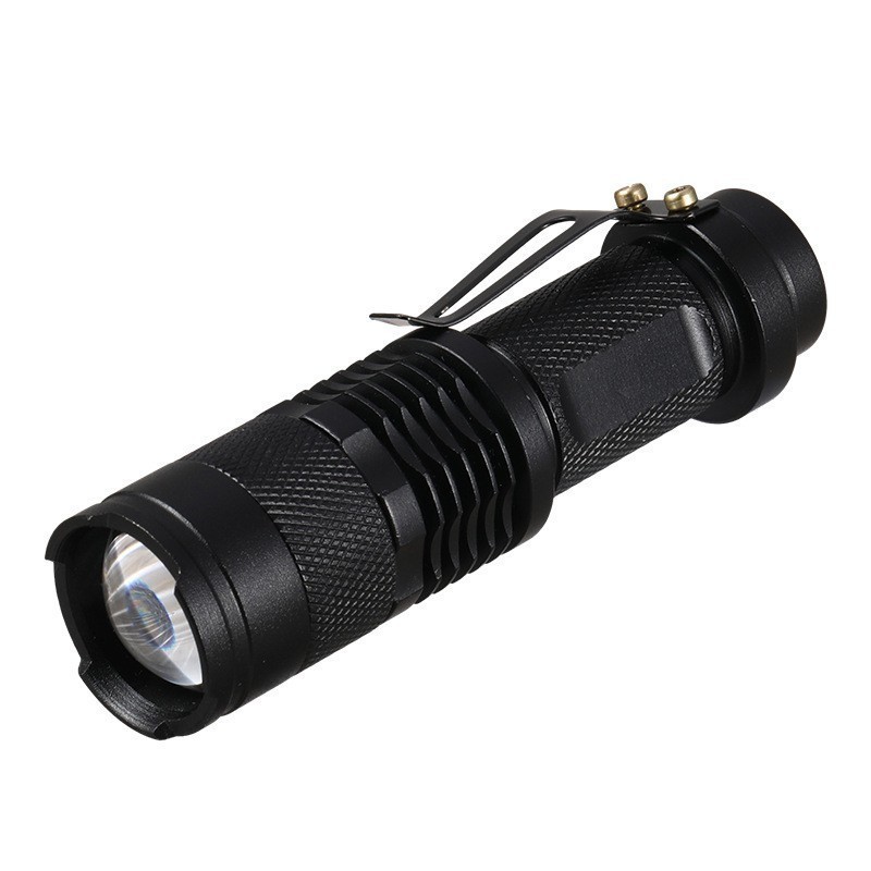 Kids flashlights mini Zoom LED Flashlight COB lampe torche light Use AA Dry Battery with Pocket Clip