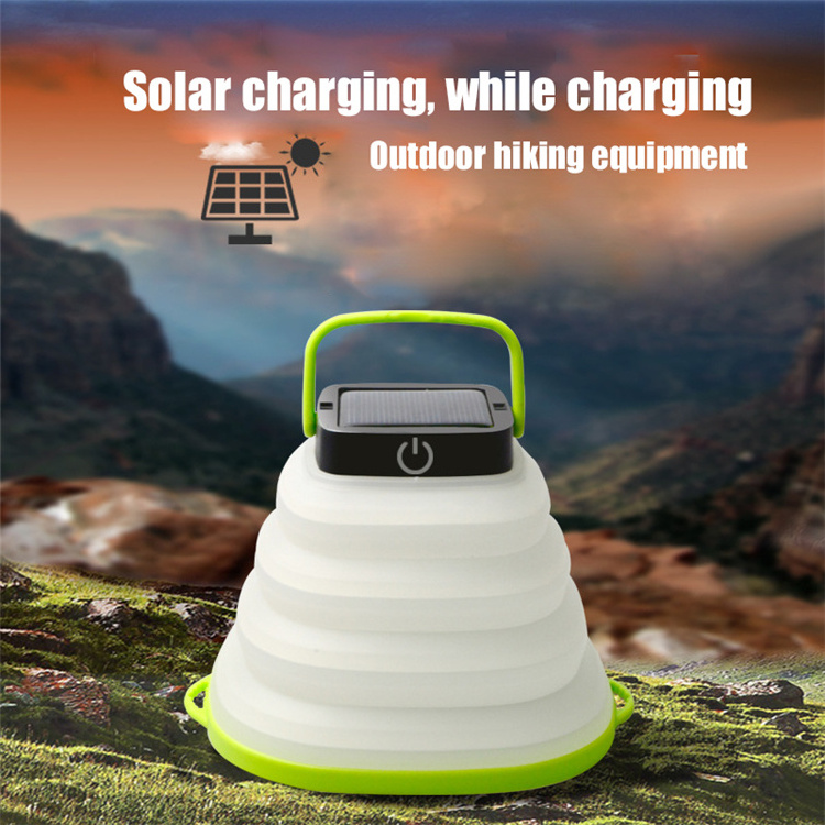 solar usb camp lantern inflatable solar camping lantern camping outdoor waterproof mini lantern