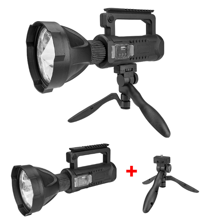 Super Bright 10W USB Rechargeable XHP50 XHP70 XHP90 LED Spotlight Flashlight 1000m Long Range Searchlight With Tripod